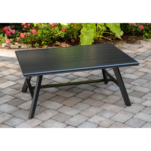 Commercial Aluminum Slat Coffee Table LIFESTYLE1